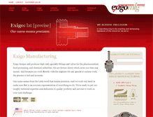 Tablet Screenshot of exigomfg.com